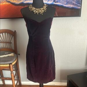 Elegant Strapless Velvet Dress